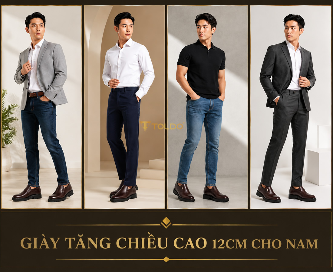 giày tăng chiều cao nam 12cm 10
